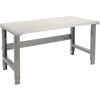 Global Industrial™ 72x36 Adjustable Height Workbench C-Channel Leg - Laminate Safety Edge Gray