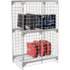 Global Industrial Wire Mesh Security Cage Locker, 36"W x 24"D x 60"H, Gray, Unassembled