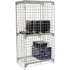 Global Industrial™ Wire Mesh Security Cage Locker, 36"Wx24"Dx72"H, Gray, Unassembled