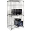 Global Industrial 1-Tier 2 Door Wire Mesh Security Locker, 36"Wx24"Dx72"H, Gray, Unassembled