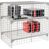 Global Industrial Wire Mesh Security Cage Locker, 48"Wx24"Dx48"H, Gray, Unassembled
