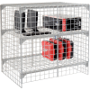 Global Industrial™ Wire Mesh Security Cage Locker, 48"Wx24"Dx48"H, Gray, Unassembled