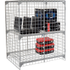 Global Industrial™ Wire Mesh Security Cage Locker, 48"Wx36"Dx60"H, Gray, Unassembled