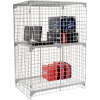 Global Industrial™ Wire Mesh Security Cage Locker, 48"Wx24"Dx72"H, Gray, Unassembled