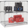 Global Industrial™ Wire Mesh Security Cage Locker, 60"Wx36"Dx60"H, Gray, Unassembled