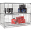 Global Industrial Wire Mesh Security Cage Locker, 72"Wx36"Dx60"H, Gray, Unassembled