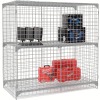 Global Industrial Wire Mesh Security Cage Locker, 72"Wx36"Dx72"H, Gray, Unassembled