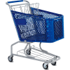 VersaCart® Blue Plastic Shopping Cart 3.5 Cu. Foot Capacity 102-085-DBL-BH