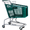 VersaCart® Green Plastic Shopping Cart 3.5 Cu. Foot Capacity 102-085-DGN-BH
