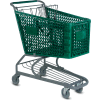 VersaCart® Green Plastic Shopping Cart 5.2 Cu. Foot Capacity 103-145-DGN-BH