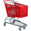 Le panier d’achat en plastique rouge VersaCart® 5,2 pieds cubes capacité 103-145-RED-BH