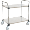Nexel® Stainless Steel Utility Cart w/2 Shelves, 800 lb. Capacity, 48"L x 24"W x 38"H