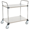 Nexel® Stainless Steel Utility Cart w/2 Shelves, 800 lb. Capacity, 36"L x 18"W x 38"H