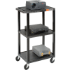 Black Plastic Tuffy Utility Cart 3 Shelves