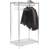 Free Standing Clothes Rack - 2-Shelf - 36"W x 24"D x 63"H - Chrome
