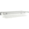 Chrome Coat Rack with Bars - Wall Mount - 60"W x 24"D x 6"H