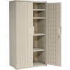 Armoire de rangement en plastique Iceberg™, 36 po L x 22 po P x 72 po H, gris clair, non assemblé