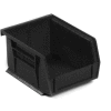 Akro-Mils® AkroBin® Plastic Stack & Hang Bin, 4-1/8"W x 5-3/8"D x 3"H, Black - Pkg Qty 24