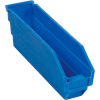 Bac de rangement gigogne en plastique industriel™ Global 2-3/4 « W x 11-5/8 » L x 4"H Bleu - Qté par paquet : 24