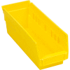 Global Industrial™ Plastic Nesting Storage Shelf Bin 4-1/8"W x 11-5/8"D x 4"H Jaune - Qté par paquet : 24