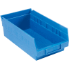 Bac de rangement gigogne en plastique industriel™ Global 6-5/8 « W x 11-5/8 » L x 4"H Bleu, qté par paquet : 12