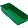 Global Industrial™ Plastic Nesting Storage Shelf Bin 6-5/8"W x 17-7/8"D x 4"H Green - Pkg Qty 12