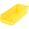 Global Industrial™ Plastic Nesting Storage Shelf Bin 6-5/8"W x 17-7/8"D x 4"H Yellow - Pkg Qty 12