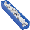 Global Industrial Plastic Nesting Storage Shelf Bin 4-1/8"W x 23-5/8"D x 4"H Blue - Pkg Qty 12