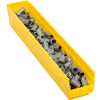 Global Industrial Plastic Nesting Storage Shelf Bin 4-1/8"W x 23-5/8"D x 4"H Yellow - Pkg Qty 12