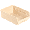 Global Industrial Plastic Nesting Storage Shelf Bin 8-3/8"W x 11-5/8"D x 4"H Beige - Pkg Qty 12
