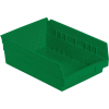 Global Industrial Plastic Nesting Storage Shelf Bin 8-3/8"W x 11-5/8"D x 4"H Green - Pkg Qty 12