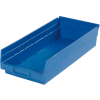 Global Industrial Plastic Nesting Storage Shelf Bin 8-3/8"W x 17-7/8"D x 4"H Blue - Pkg Qty 12