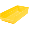 Global Industrial™ Plastic Nesting Storage Shelf Bin 8-3/8"W x 17-7/8"D x 4"H Yellow - Pkg Qty 12