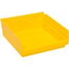 Global Industrial Plastic Nesting Storage Shelf Bin 11-1/8"W x 11-5/8"D x 4"H Yellow - Pkg Qty 12
