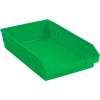 Global Industrial™ Plastic Nesting Storage Shelf Bin 11-1/8"W x 17-7/8"D x 4"H Green - Pkg Qty 12