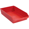 Global Industrial Plastic Nesting Storage Shelf Bin 11-1/8"W x 17-7/8"D x 4"H Red - Pkg Qty 12