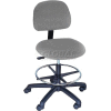 Task Stool - Vinyl - Low Back - Pneumatic - Gray