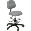 ESD Stool - Fabric - Pneumatic - Gray