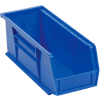 Akro-Mils® AkroBin® Plastic Stack & Hang Bin, 4-1/8"W x 10-7/8"D x 4"H, Blue - Pkg Qty 12