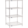 Nexel® Chrome Wire Shelving Starter - 30"W x 24"D x 63"H