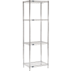 Nexel® 4 Shelf, Chrome Wire Shelving Unit, Starter, 30"W x 18"D x 86"H