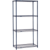 Nexel® Nexelon®, 4 Tier, Wire Shelving Starter Unit, 36"W x 24"D x 74"H