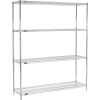 Étagère Nexel® 4, étagère en fil de chrome, démarreur, 72 » L x 18 » P x 86"H