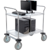 Nexel® Chrome Wire Shelf Instrument Cart w / 2 étagères, 1200 Ib. Capacité, 36 « L x 24 « L x 44 « H