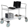 Nexel® Chrome Wire Shelf Instrument Cart w / 2 étagères, 1200 Ib. Capacité, 48 « L x 24 « L x 44 « H