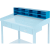 Global Industrial 8 Pigeonhole Compartment Riser 48x9x11 For 48"W Extra-Wide Shop Desk, Blue