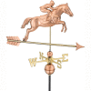 Good Directions Jumping Horse & Rider Weathervane, Polished Copper