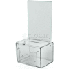 Azar Displays 206388 Small Suggestion Box W/ Pocket, Lock & Keys, Clear, 5.5" x 3.5" ,1 Piece