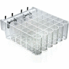 Azar Displays 225526 36-Section Cosmetic Tray For Pegboard/Slatwall, 5" x 2.5", Acrylic