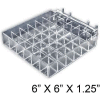 Azar Displays 225551 36-Section Lipstick Tray For Pegboard/Slatwall, 6" x 1.25", Acrylic